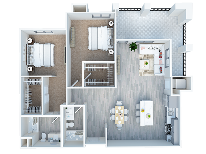 Valencia corner floor plan at The Venue at Orange, California, 92373